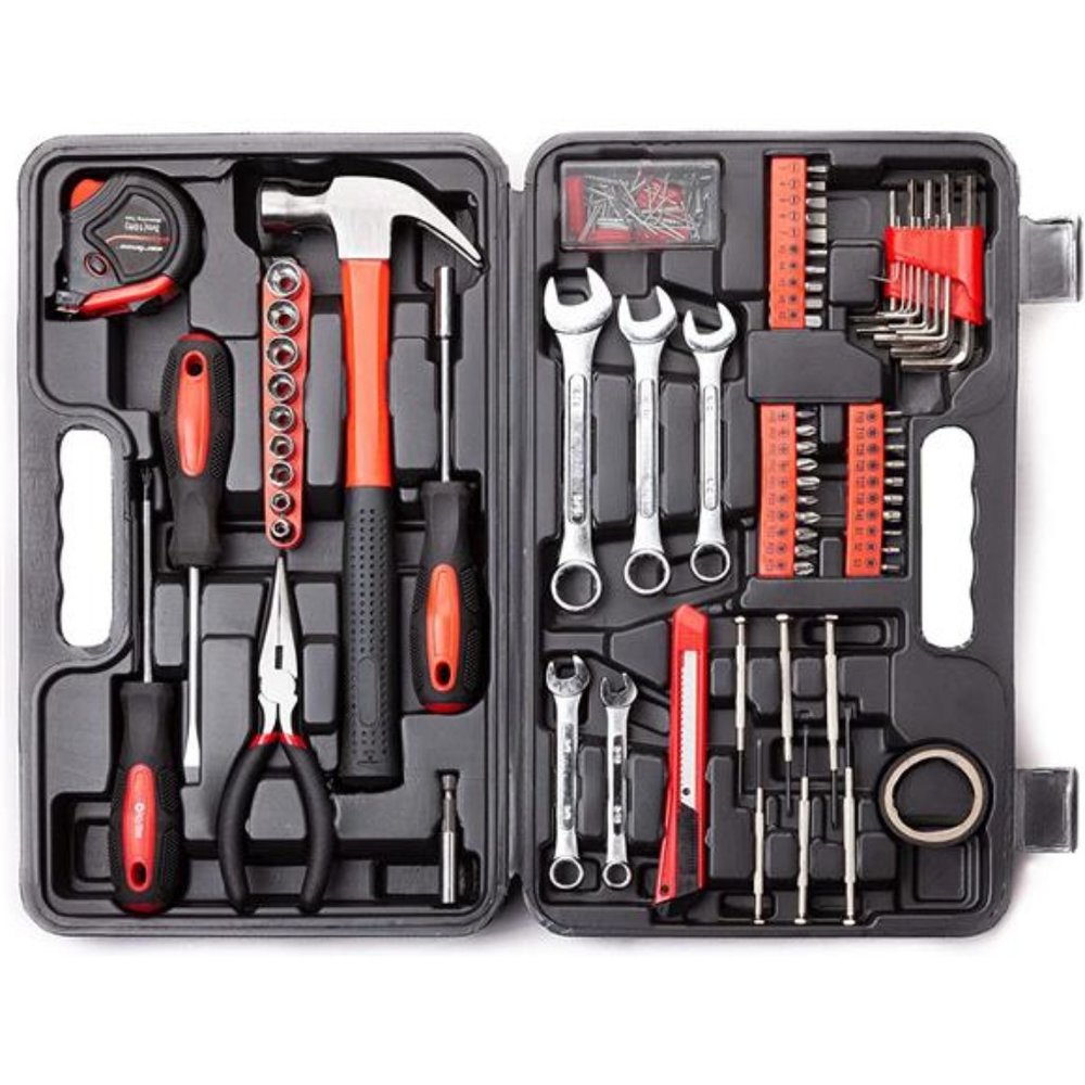 148Piece Tool Set General Household Hand Tool Kit w Plastic Toolbox Storage Case